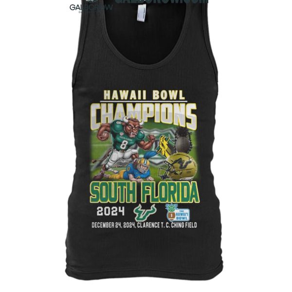 South Florida Bulls Hawaii Bowl Champions 2024 Celebration T Shirt