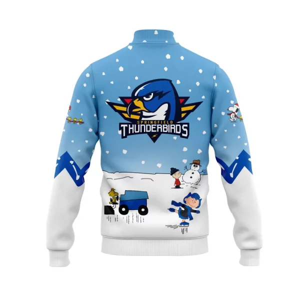 Springfield Thunderbirds Snoopy Cheering Peanuts Winter 2024 Baseball Jacket