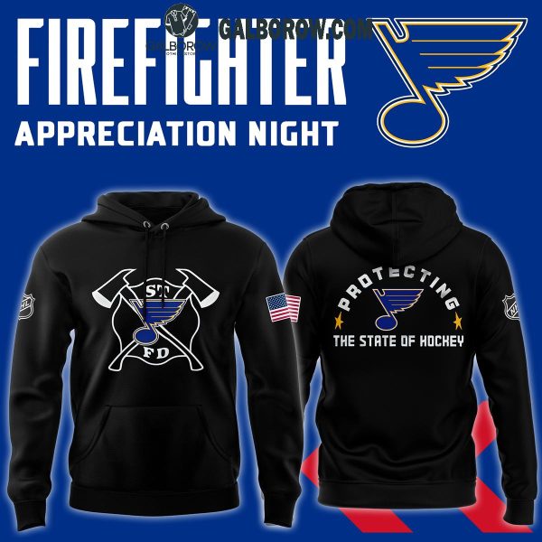 St. Louis Blues 2024 Firefighter Appreciation Night Honoring Hoodie T-Shirt