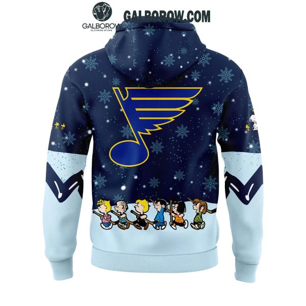 St. Louis Blues Night Of Christmas With Peanuts Snoopy 2024 Hoodie T-Shirt