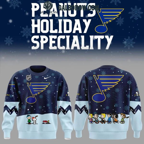 St. Louis Blues Night Of Christmas With Peanuts Snoopy 2024 Hoodie T-Shirt