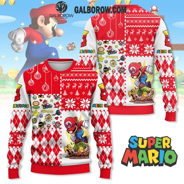 Super Mario Smasking Turtles In Christmas Ugly Sweater