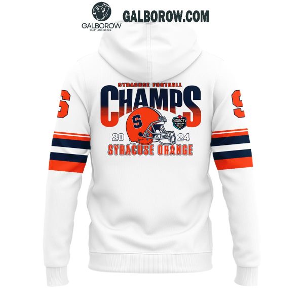 Syracuse Orange Football Holiday Bowl 2024 Champions White Hoodie