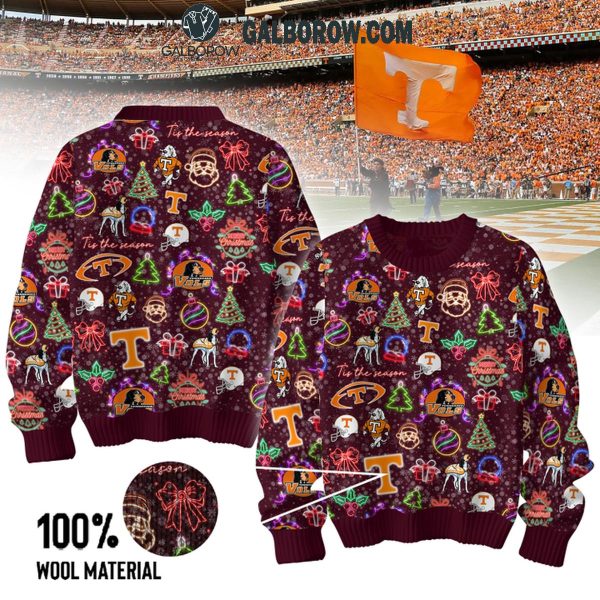 Tennessee Volunteers Tis The Season Light Of Christmas Red Ugly Sweater