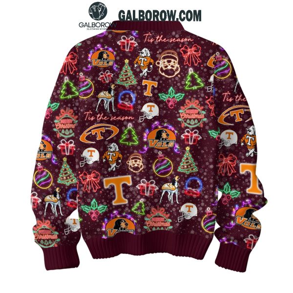 Tennessee Volunteers Tis The Season Light Of Christmas Red Ugly Sweater