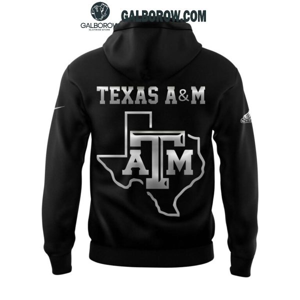 Texas A&M Aggies Football New Version 2024 All Black Hoodie T-SWhirt