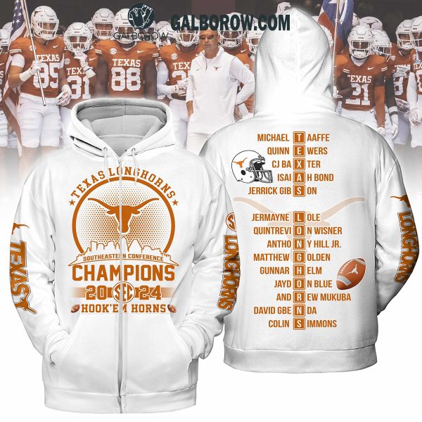 Texas Longhorns Southeastern Conference Champions 2024 Hoodie T-Shirt White