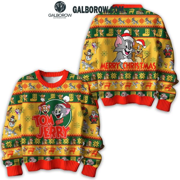 Tom And Jerry Ready For The 2024 Christmas Ugly Sweater