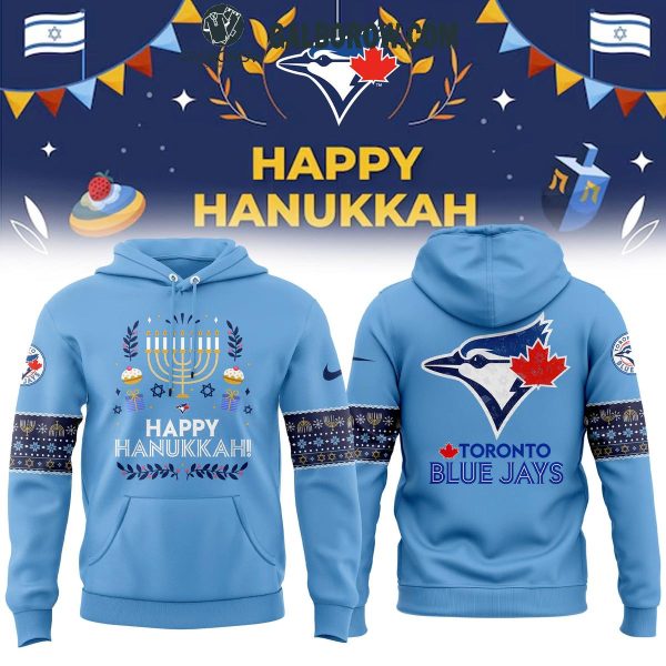 Toronto Blue Jays x 2025 Happy Hanukkah Blue Hoodie T Shirt