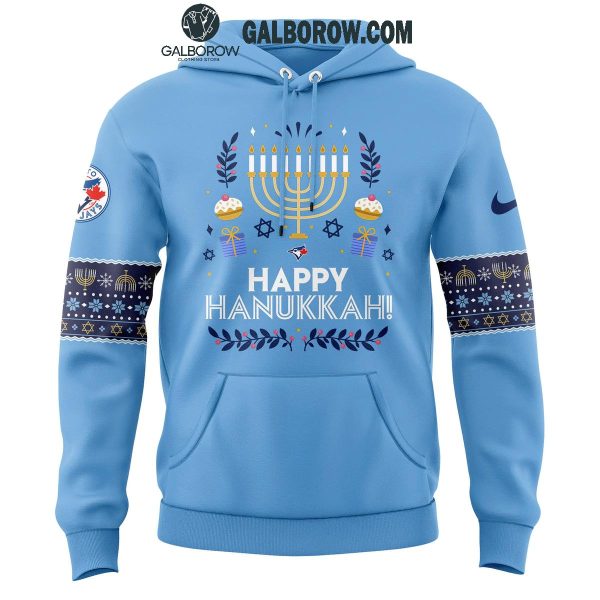 Toronto Blue Jays x 2025 Happy Hanukkah Blue Hoodie T Shirt