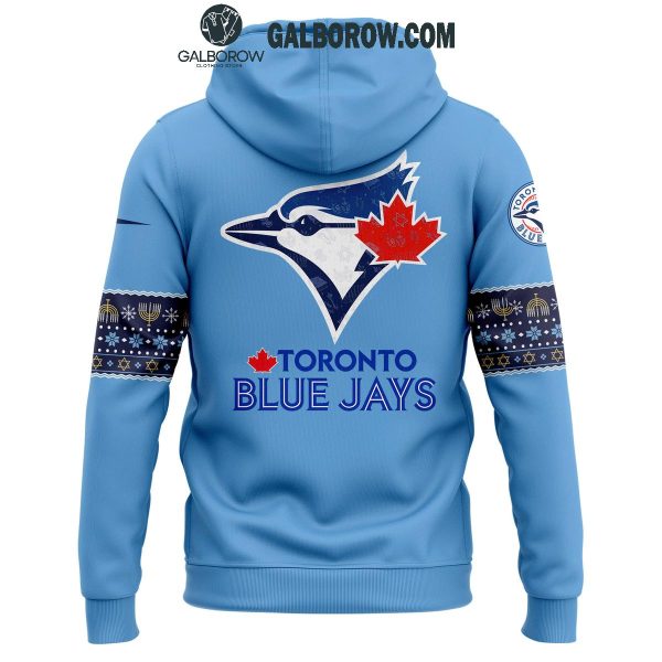 Toronto Blue Jays x 2025 Happy Hanukkah Blue Hoodie T Shirt