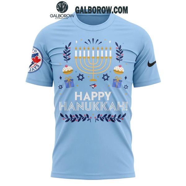 Toronto Blue Jays x 2025 Happy Hanukkah Blue Hoodie T Shirt