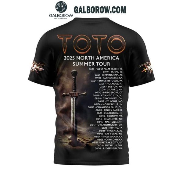 Toto North American Summer Tour 2025 The Celebrating Time Hoodie T-Shirt