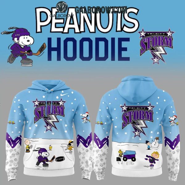 Tri-City Storm Snoopy Hockey In Peanuts Holidays 2024 Hoodie T-Shirt