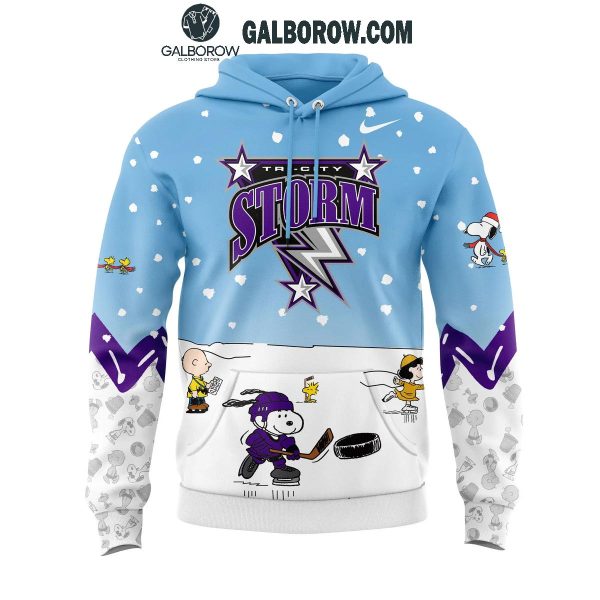 Tri-City Storm Snoopy Hockey In Peanuts Holidays 2024 Hoodie T-Shirt