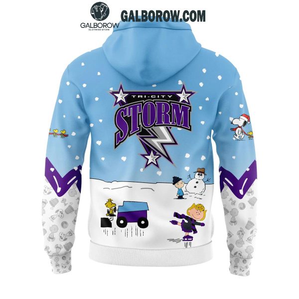 Tri-City Storm Snoopy Hockey In Peanuts Holidays 2024 Hoodie T-Shirt