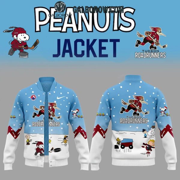 Tucson Roadrunners Snoopy Hockey Time Peanuts Holidays Baseball Jacket