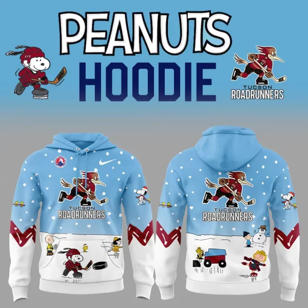 Tucson Roadrunners 2024 Snoopy Cheering Peanuts Winter Hoodie T-Shirt