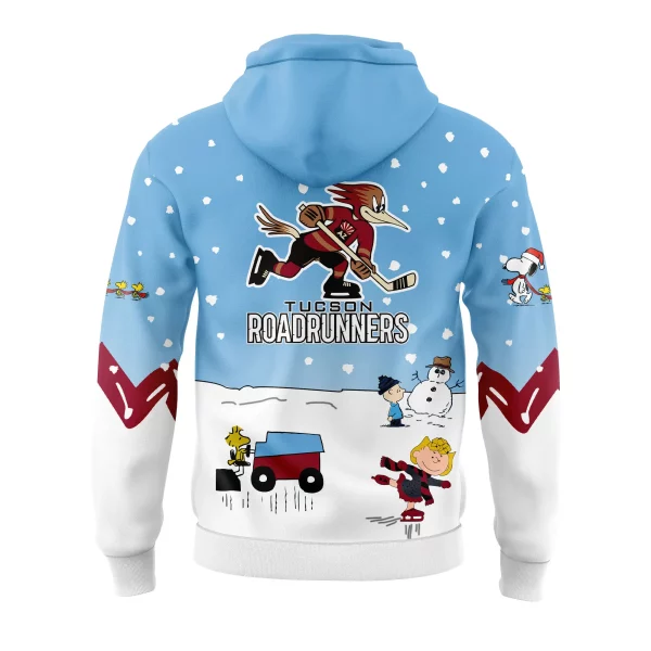 Tucson Roadrunners 2024 Snoopy Cheering Peanuts Winter Hoodie T-Shirt