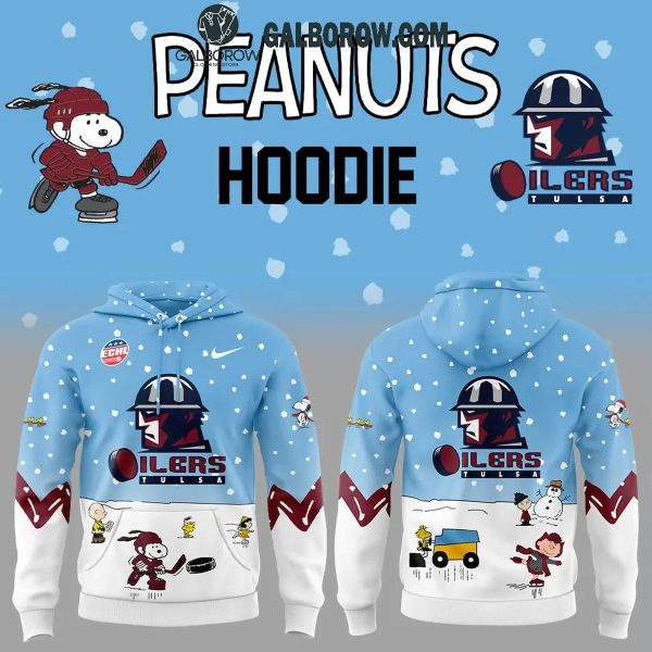 Tulsa Oilers 2024 Winter Snoopy Holidays Peanuts Hoodie T-Shirt