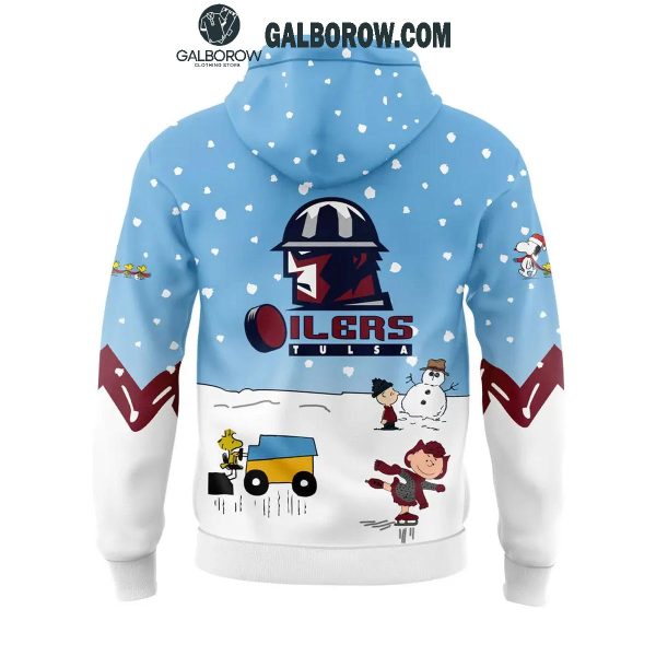 Tulsa Oilers 2024 Winter Snoopy Holidays Peanuts Hoodie T-Shirt