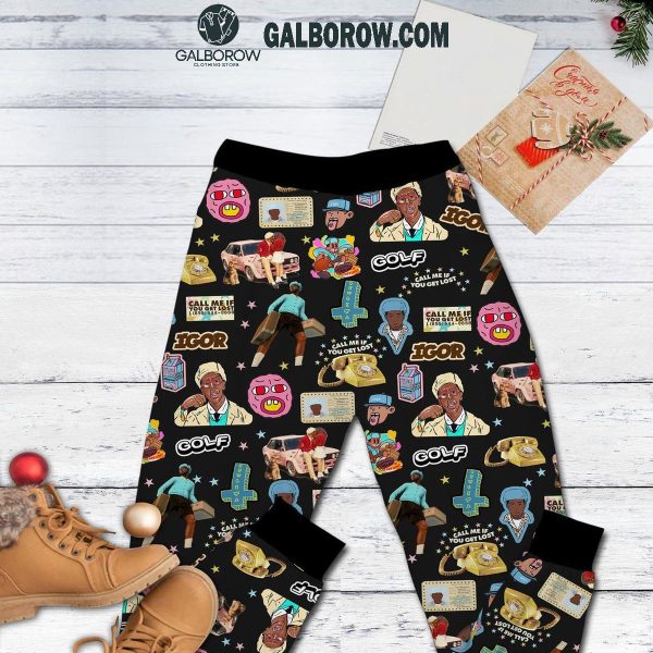 Tyler The Creator Christmas Call Me If You Get Lost 2024 Fleece Pajamas Set