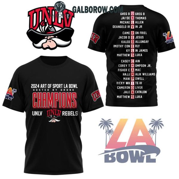 UNLV Rebels 2024 Art Of Sport LA Bowl Celebration Hoodie T-Shirt