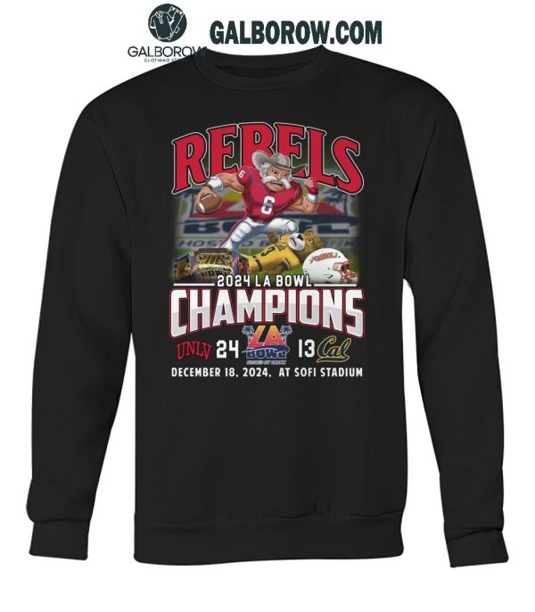 UNLV Rebels Football Team Champions 2024 LA Bowl T-Shirt