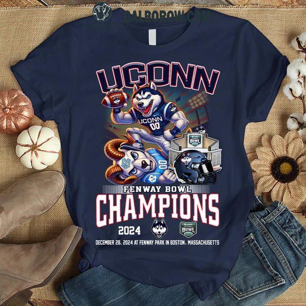 Uconn Huskies Let’s Celebrate 2024 Fenway Bowl Champions T-Shirt