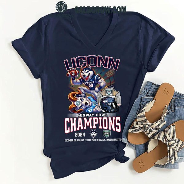 Uconn Huskies Let’s Celebrate 2024 Fenway Bowl Champions T-Shirt