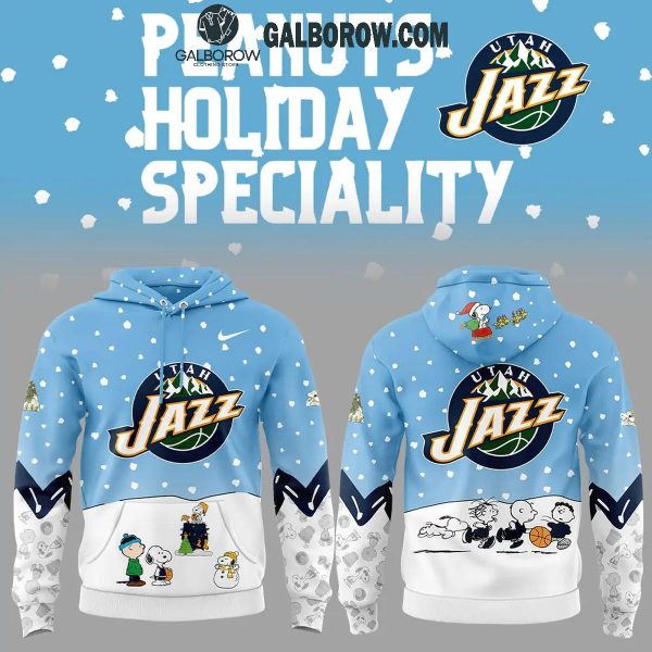 Utah Jazz Peanuts Snoopy Christmas Days NBA 2024 Hoodie T-Shirt