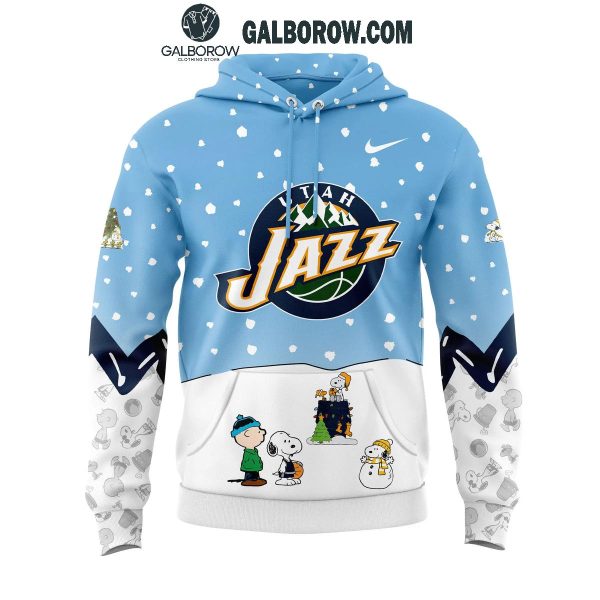 Utah Jazz Peanuts Snoopy Christmas Days NBA 2024 Hoodie T-Shirt