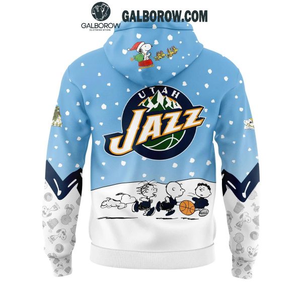 Utah Jazz Peanuts Snoopy Christmas Days NBA 2024 Hoodie T-Shirt