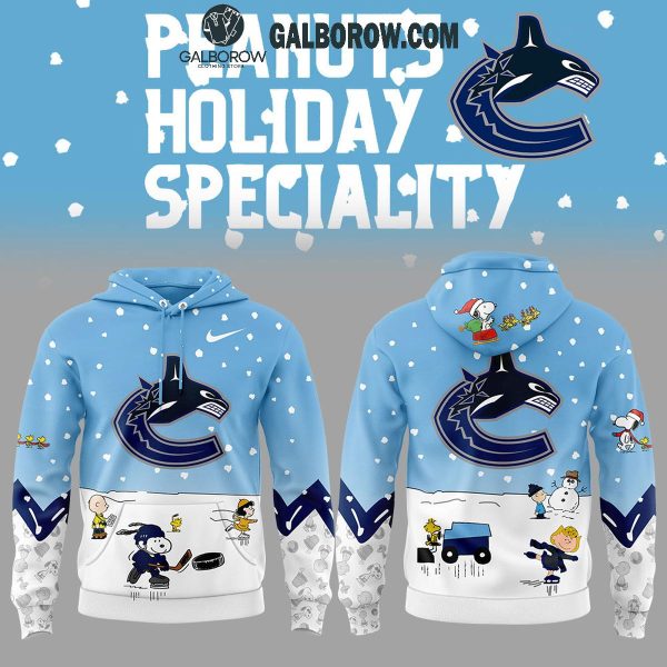 Vancouver Canucks Snoopy Friends Peanuts Hockey Holiday Cheers Hoodie T-Shirt