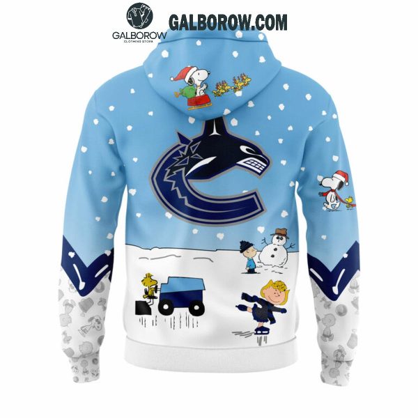 Vancouver Canucks Snoopy Friends Peanuts Hockey Holiday Cheers Hoodie T-Shirt