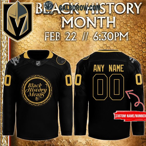 Vegas Golden Knights 2025 Black History Night Personalized Hockey Jersey