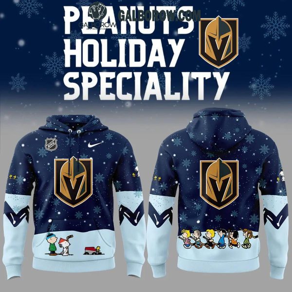 Vegas Golden Knights Cheerful Christmas Of Peanuts Friends 2024 Hoodie T-Shirt