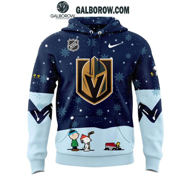 Vegas Golden Knights Cheerful Christmas Of Peanuts Friends 2024 Hoodie T-Shirt