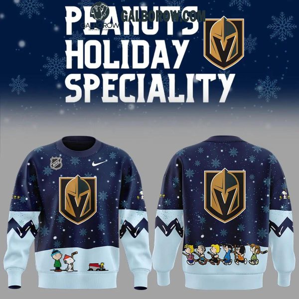 Vegas Golden Knights Cheerful Christmas Of Peanuts Friends 2024 Hoodie T-Shirt