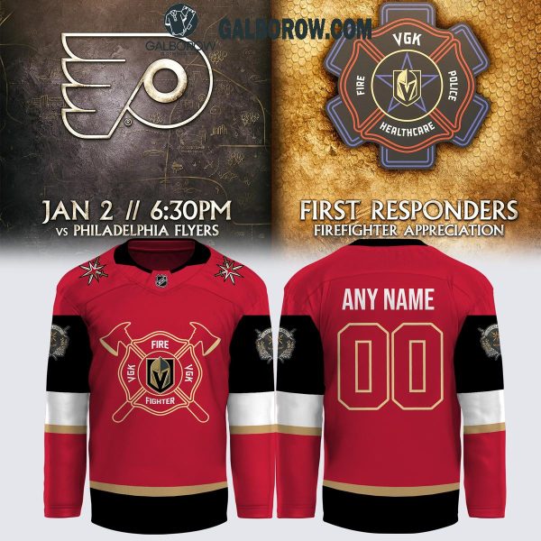 Vegas Golden Knights Firefighter Honor 2024 Personalized Hockey Jersey