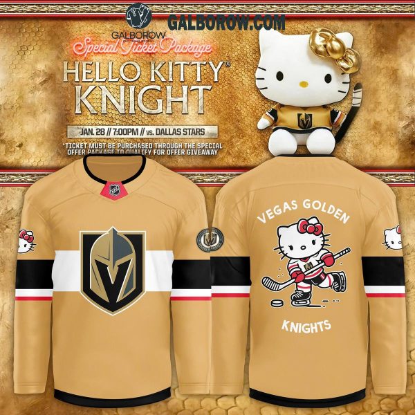 Vegas Golden Knights Hello Kitty Knights Hockey 2024 Hockey Jersey