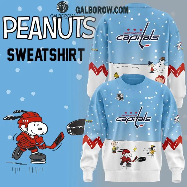 Washington Capitals Cheerful Christmas Of Peanuts Friends 2024 Hoodie T-Shirt