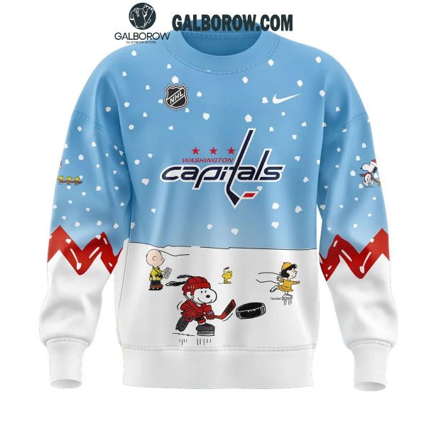 Washington Capitals Cheerful Christmas Of Peanuts Friends 2024 Hoodie T-Shirt