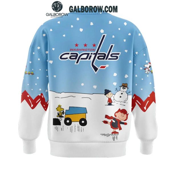 Washington Capitals Cheerful Christmas Of Peanuts Friends 2024 Hoodie T-Shirt