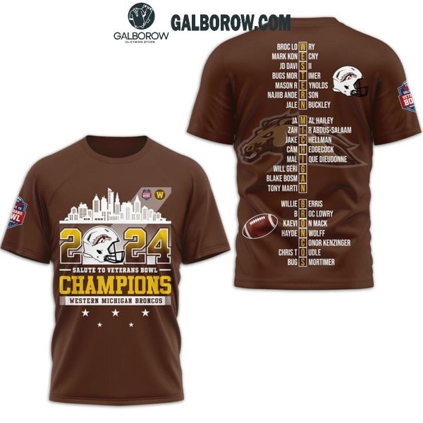 Western Michigan Broncos Champions Salute To Veteran Bowl 2024 Hoodie T-Shirt