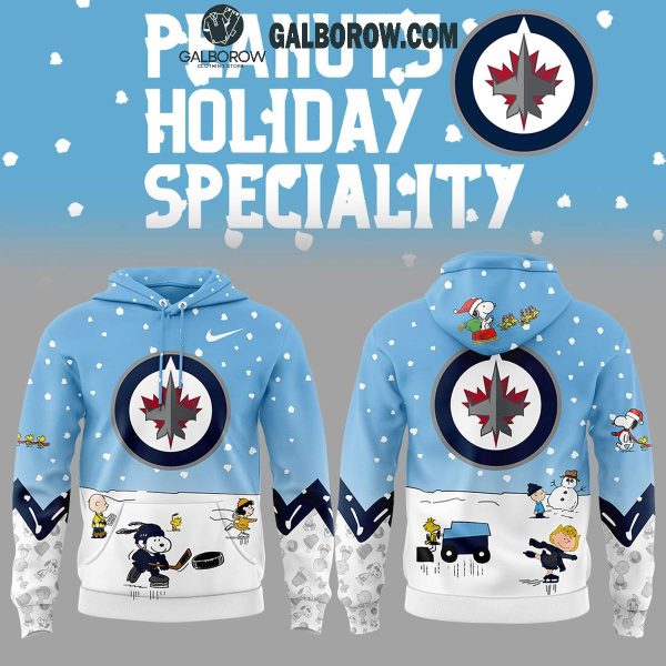 Winnipeg Jets Snoopy Friends Peanuts Hockey Holiday Cheers Hoodie T-Shirt