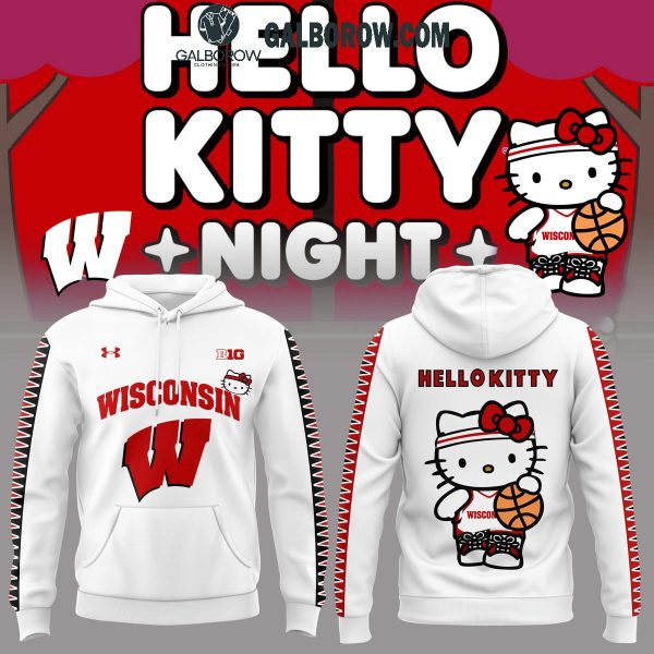 Wisconsin Badgers Hello Kitty Celebration 50 Years Basketball Hoodie T-Shirt