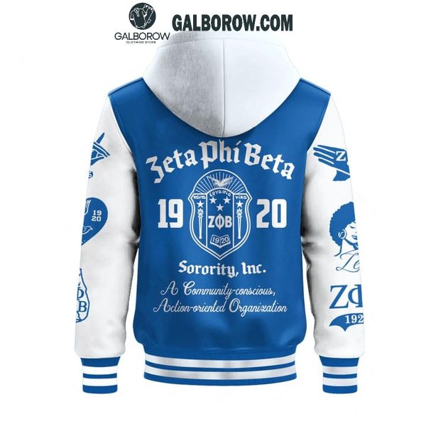 Zeta Phi Beta 1920 A Community-Conscious Organization Baseball Jacket