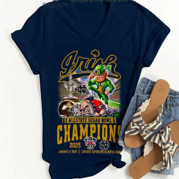 Allstate Sugar Bowl 2025 Notre Dame Fighting Irish Champions T Shirt