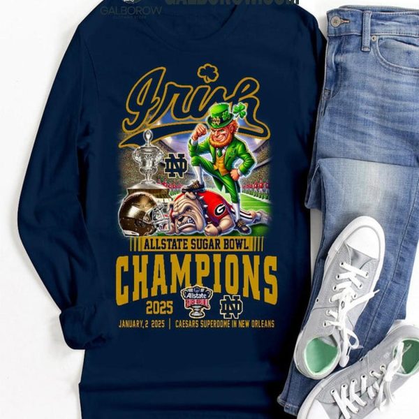 Allstate Sugar Bowl 2025 Notre Dame Fighting Irish Champions T Shirt